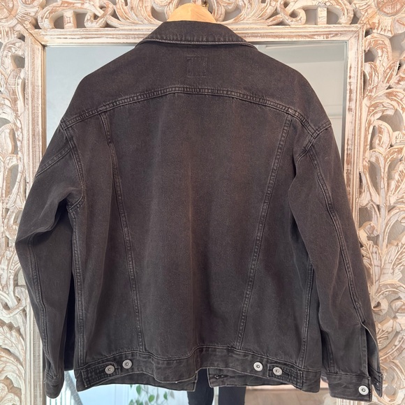 Oversized Black Jean Jacket - Picture 4 of 4